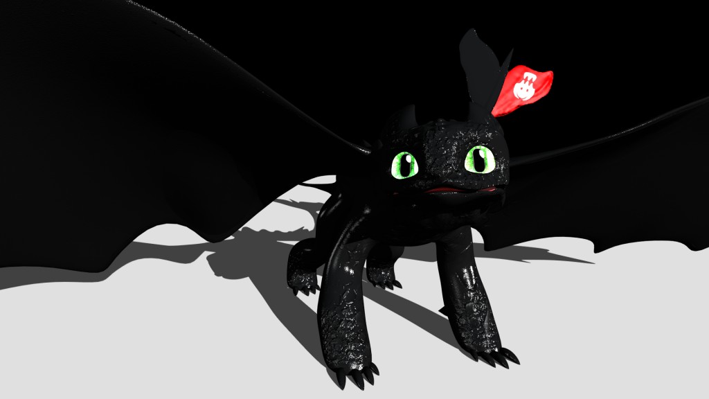 Toothless dragon rigged (how to traing your dragon) preview image 1
